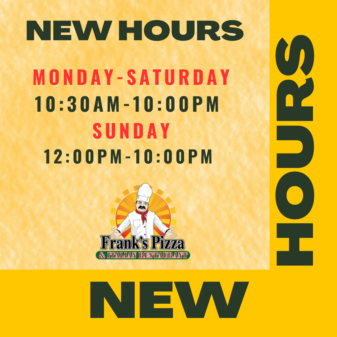 Frank's Manville new hours